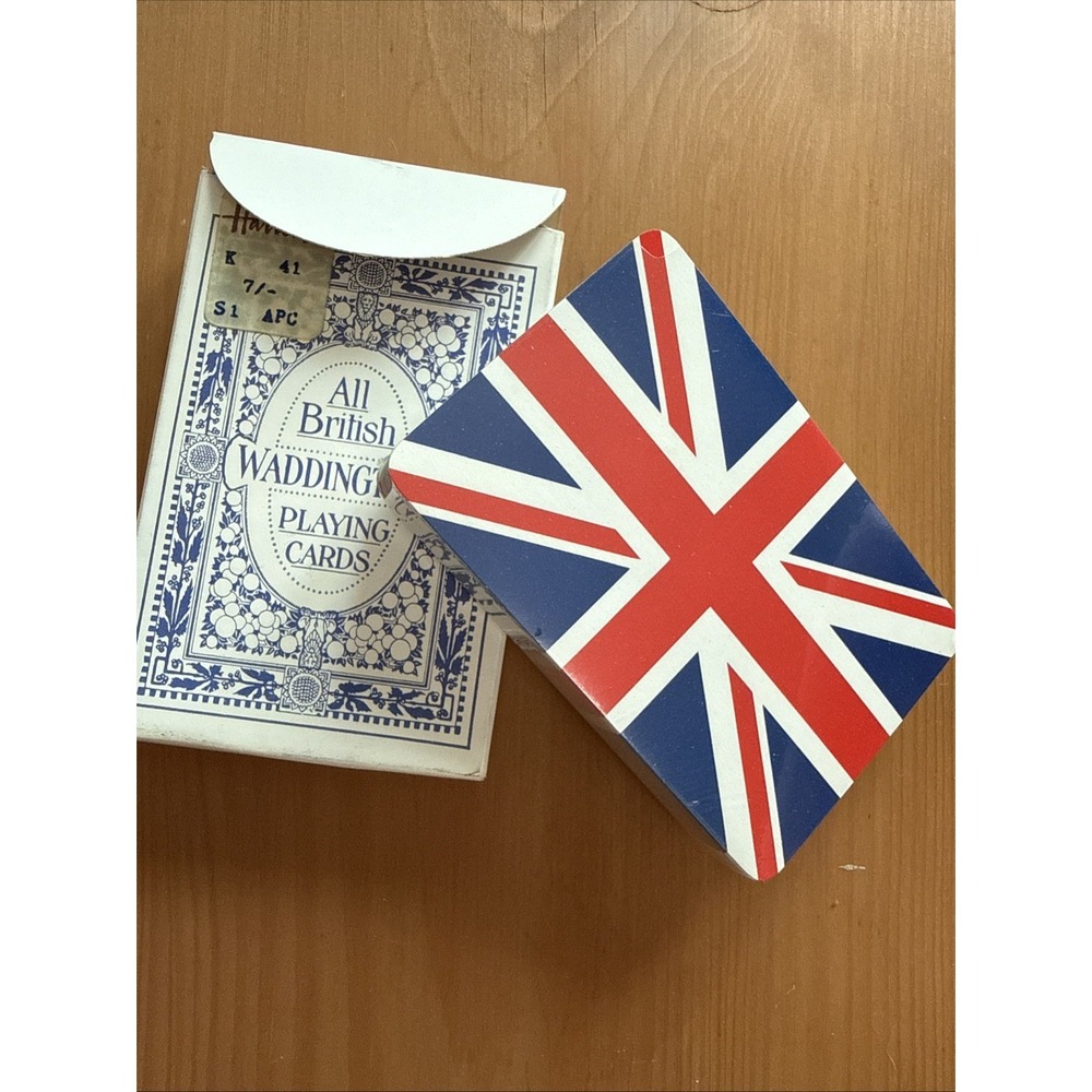 VTG Waddington Playing Cards Union Jack Deck Sealed  Harrods London NOS EVC